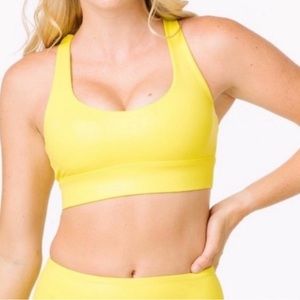 Zyia metallic yellow light n tight bra